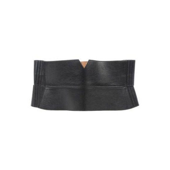 NWT$400  Viktor&Rolf black leather oversized corset belt. Medium